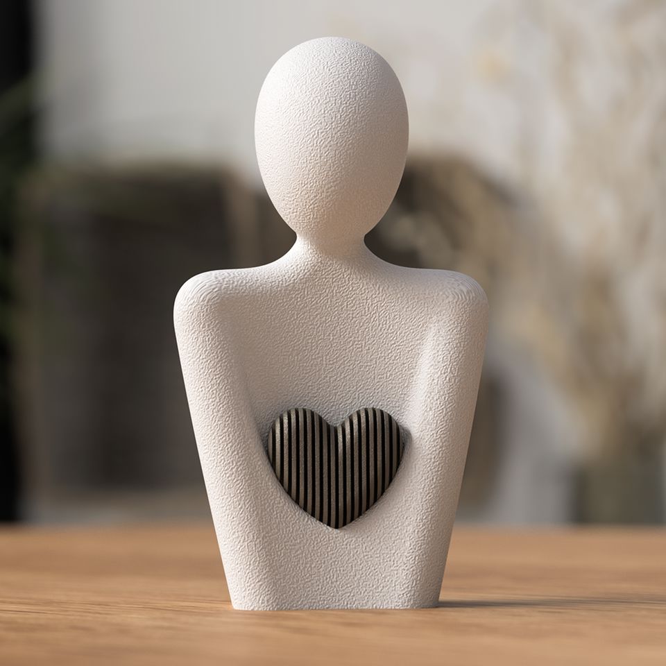 Mors dag figur med hjerte i moderne minimalistisk design