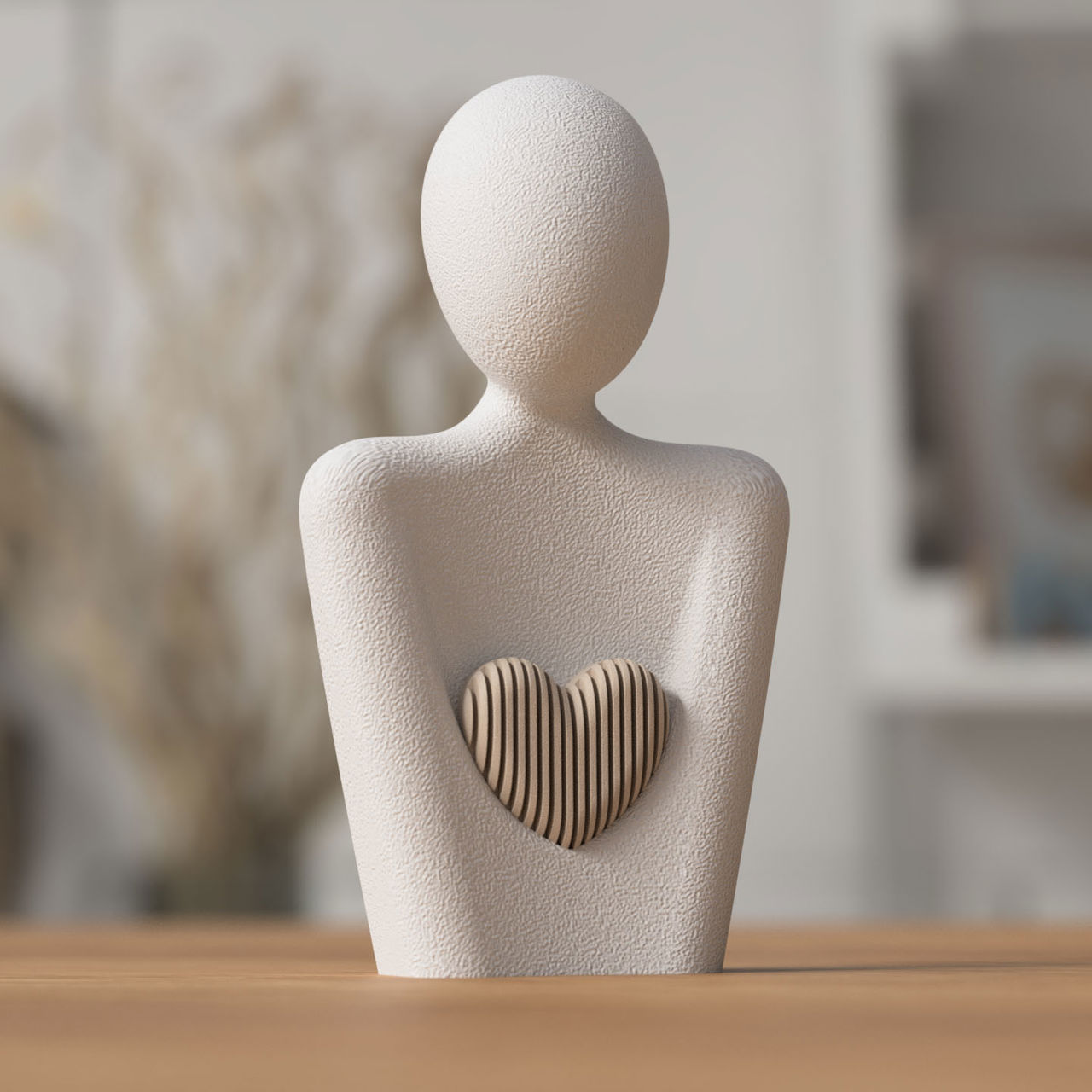 Mors dag figur med hjerte i moderne minimalistisk design