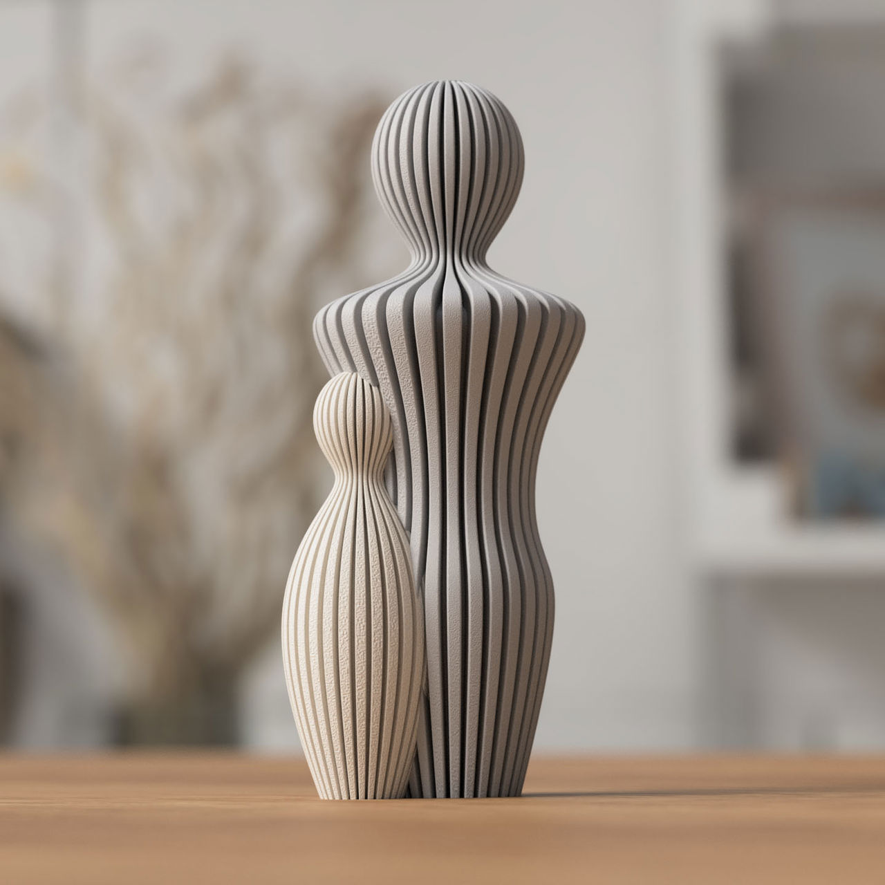 Fars dag figur med far og barn i moderne design