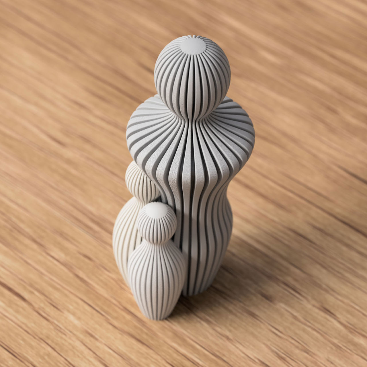 3D printet familie figur som symbol på kærlighed og sammenhold