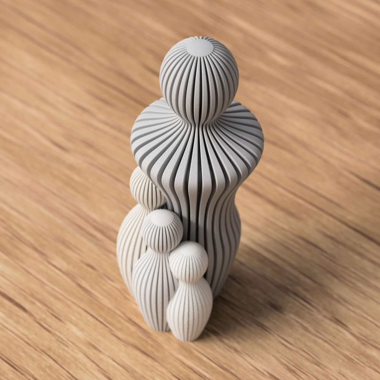 Fars dag figur med far og 3 børn i moderne design